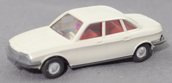 002e NSU Ro 80 (Typ 80, Mod. 1967-1972, Baujahr 1967), perlweiß, Wiking, 1:87 (Achsen oxydiert)