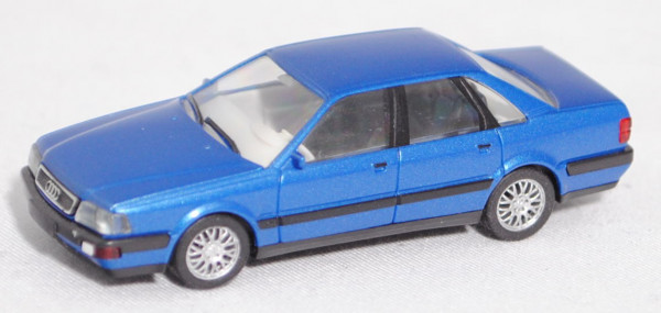 Audi V8 (D11, Typ 4C, Mod. 1988-1994), enzianblaumetallic (vgl. indigo perleffekt), Herpa, 1:87, mb