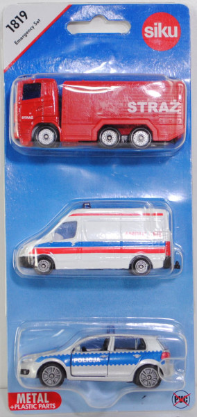 06001 PL Emergency Set, mit: Scania R380+MB Sprinter II+VW Golf VI, STRAZ / AMBULANS / POLICJA, P29e