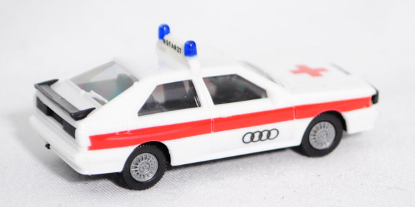 Audi Quattro Notarzt (B2, Typ 85Q, Modell 1980-1982), weiß, NOTARZT, Herpa, 1:87, mb (Schachtel verg