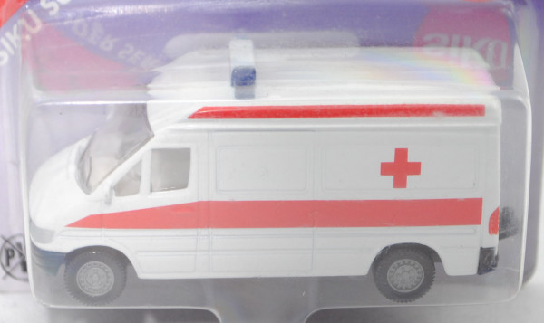 99900 EU Mercedes-Benz Sprinter (T1N, Mod. 95-00) Krankenwagen, weiß, rotes Kreuz+rote Streifen, P26