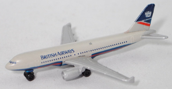 Airbus A 320-200 (Modell 1988-), kieselgrau/silbergraumetallic, BRITISH AIRWAYS, SIKU, 1:506, Muster