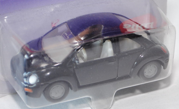 00001 VW New Beetle 2.0 (Typ 9C, Modell 1998-2001), schwarz, innen lichtgrau, Lenkrad lichtgrau, ohn