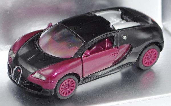 00703 IE Bugatti Veyron EB 16.4 (Typ Coupe, Mod. 05-11), bordeauxviolettmet/schwarz, L17nP (Limited)