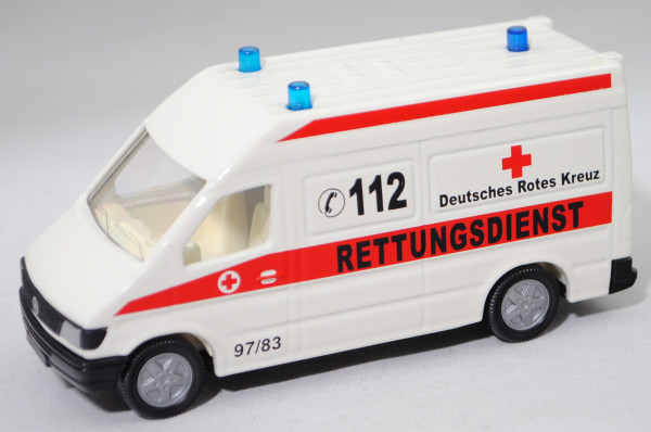 00001 MB Sprinter I Rettungswagen, weiß, C 112/Deutsches Rotes Kreuz/RETTUNGSDIENST, Trage weg