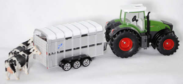 00001 Fendt 936 Vario (Mod. 06-10) Traktor mit Ifor Williams Viehanhänger TA510 (3-Achser mit Gesamt