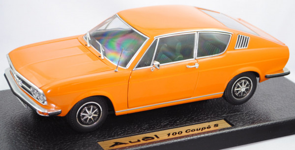 Audi 100 Coupé S (C1, Typ F105, Mod. 1970-1973), hell-gelborange (vgl. tibetorange), ANSON, 1:18, mb