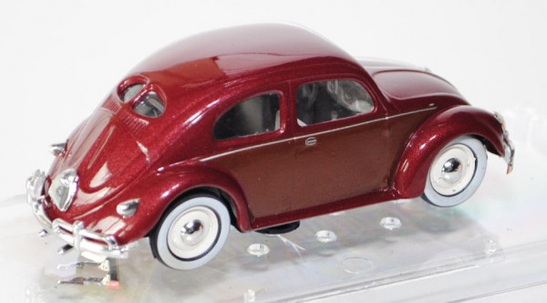 VW Käfer Export-Limousine (Typ 11) (Brezelkäfer), Modell 1949, purpurrotmetallic/nußbraun, VITESSE,