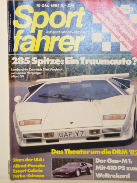 Sport fahrer, Heft 10, Oktober 1981