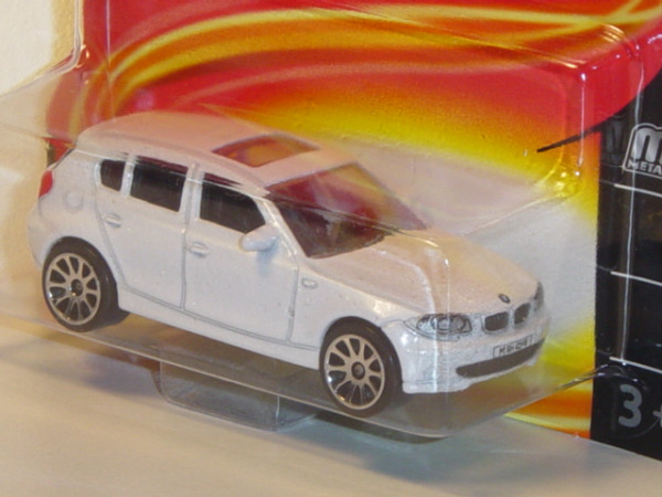BMW 1er Serie (Nr. 244C), weiß, majorette, 1:58, Blister