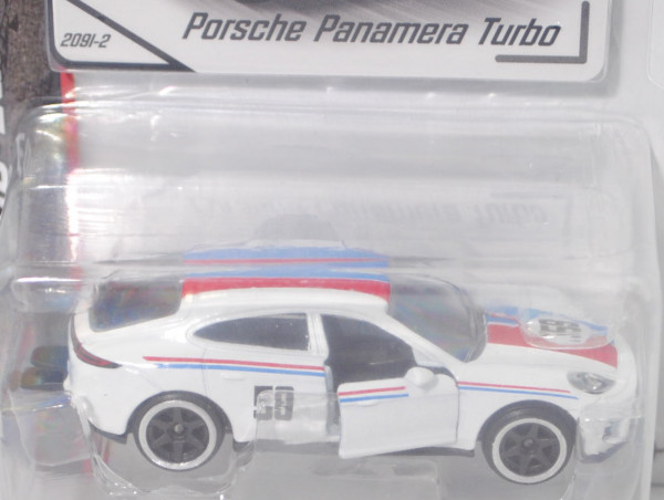 Porsche Panamera Turbo (Typ 971 oder G2, Mod. 16-20), weiß, 59, Nr. 209I-2, majorette, 1:64, Blister