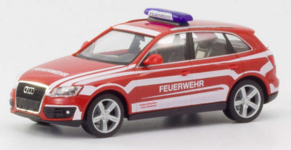 Audi Q5 (1. Gen., Typ 8R, Modell 2008-2012) ELW Feuerwehr Lindau, rot/weiß, Herpa, 1:87, mb