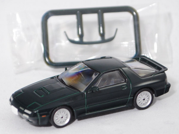 Mazda SAVANNA RX-7 INFINI IV (2. Gen., Facelift, Modell 1990-1991), schwarzgrün, TOMYTEC, 1:64, mb