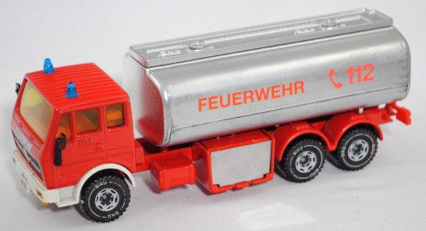 Mercedes-Benz 2232 (NG 73, Mod. 74-77) Tankwagen, rot/weißalu, FEUERWEHR C 112, SIKU, 1:55, Umbau