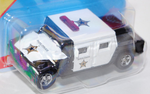 00003 US-Polizei (vgl. Hummer H1 Typ 4-door open top, Modell 1992-2006), reinweiß/schwarz, innen sch