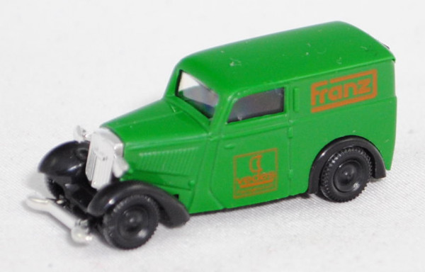 0135 DKW Front F7 Kastenwagen (Modell 1937-1939), smaragdgrün, vedes / Franz, Brekina, 1:87