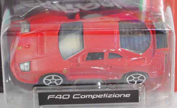 Ferrari F40 Competizione (Modell 1989-1994), rosso corsa, Bburago FERRARI RACE & PLAY, Blister