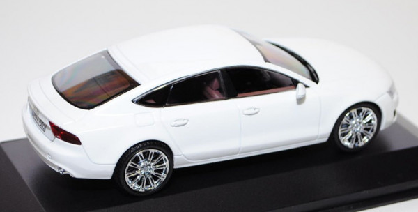 Audi A7 Sportback, Modell 2010-, ibisweiß, Audi exclusive experience 2011, Kyosho, 1:43, Werbeschach