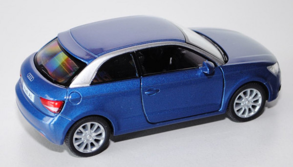 Audi A1, Modell 2010-, blaumetallic, Kinsmart, 1:32