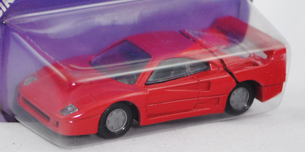 00002 Ferrari F40 (Modell 1987-1992), karminrot, innen schwarz, Lenkrad schwarz, Chassis schwarz, Ho