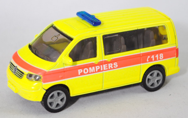 03901 CH VW T5 Multivan (Typ 7H, Mod. 03-09) Feuerwehr-Einsatzleitwagen, leuchtgelb, POMPIERS C 118