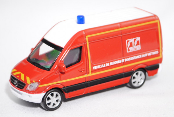Mercedes-Benz Sprinter II (Modell 2006-2013) Feuerwehr, rot/weiß, C / 18 / C / 112, Norev, 1:74, mb