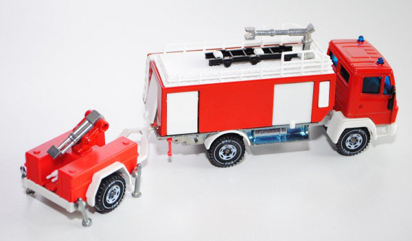 00000 Mercedes LN-2 TLF mit Feuerwehr-Spritze, rot/cremeweiß, o.K., LKW10