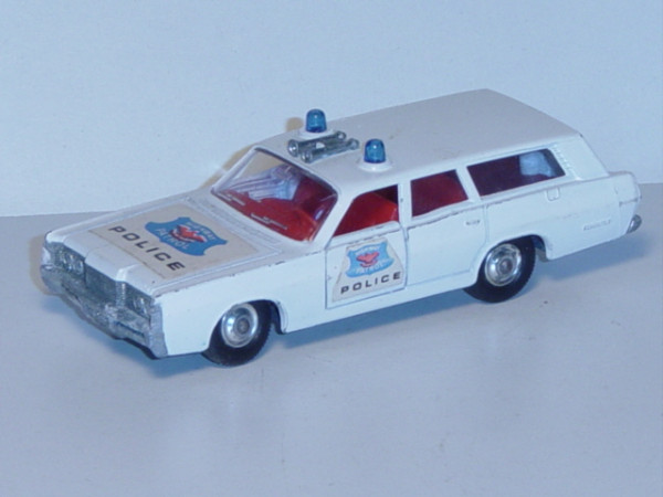 Mercury Police Car, weiß, HIGHWAY / PATROL / POLICE, Türen zu öffnen, mit Anhängerkupplung, Modell l