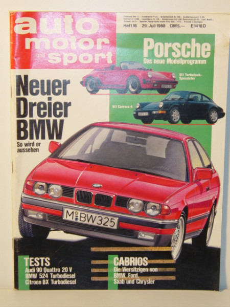 auto motor und sport, Heft 16, 29. Juli 1988