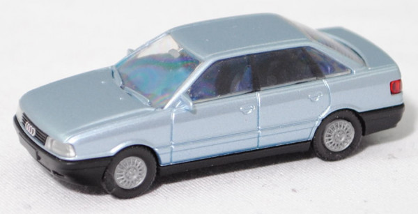 Audi 80 (B3, Typ 89, Mod. 86-91), hell-blausilbermet. (vgl. saphir met.), Felgen Umbau, Rietze, 1:87