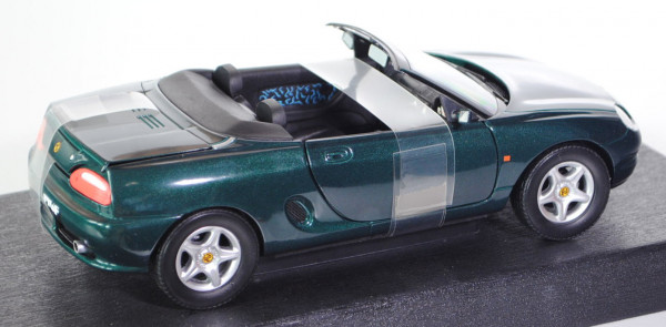 MG F 1.8i VVC Roadster (Typ RD), Modell 1995-1999, moosgrünmetallic, Türen + Kofferraum zu öffnen, m