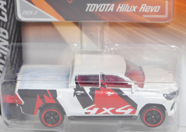 Toyota Hilux Revo Double Cab (Typ AN1P, Mod. 2015-2018), weiß, Nr. 292K-2, majorette, 1:58, Blister