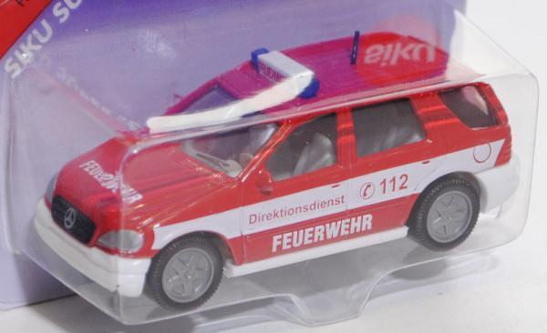 00000 Mercedes-Benz ML 320 (Baureihe W 163, Modell 1997-2001) Feuerwehr-Kommandowagen, karminrot/wei