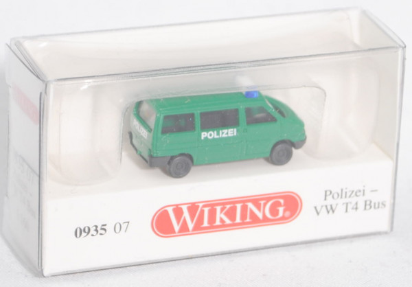 Polizei - VW T4 Transporter Kombi (Typ 70, Modell 1990-1995) Bus, mintgrün/schwarzgrau, POLIZEI, N-S