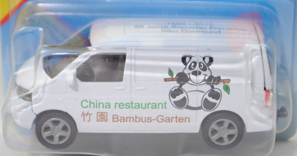 00423 China VW T5.1 Transporter (Modell 2003-2009), reinweiß, China restaurant, SIKU, 1:58, P29b
