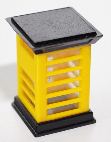Telefonzelle, 2. Ausführung 3-teilig, gelb/schwarz