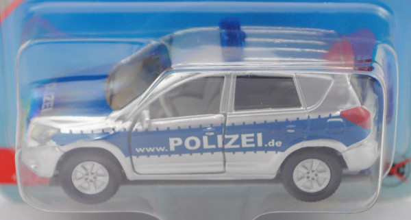 00001 Toyota RAV4 (Typ CA30W, Mod. 06-09) Polizei-Geländewagen, weißalu/blau, www.POLIZEI.de, P29d