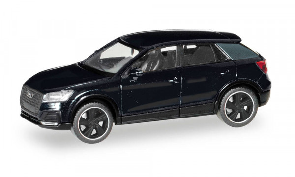 Audi Q2 (Typ GA, Vorfacelift, Modell 2016-2020) Black Edition, brillantschwarz, Herpa, 1:87, mb