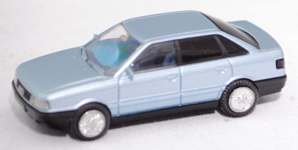 Audi 80 (B3, Typ 89, Modell 86-91), hell-blausilbermet. (vgl. saphir met.), BBS-Felgen Umbau, Rietze