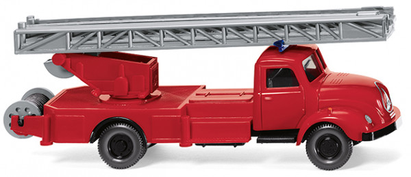 Feuerwehr - Magirus S 3500 (Mod. 52-55, bzw. Sirius L, Mod. 1958-1967) Drehleiter, rot, Wiking, 1:87