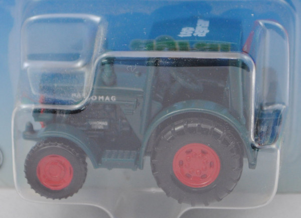 Hanomag R 45 Traktor (Mod. 50-57), blaugrün, top / agrar auf Dach, P29a Werbebox (Limited Edition)