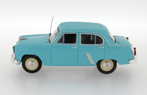 Moskwitsch 402, Baujahr 1957, Modell 1956-1965, hell-türkisblau, IST Models, 1:43, PC-Box