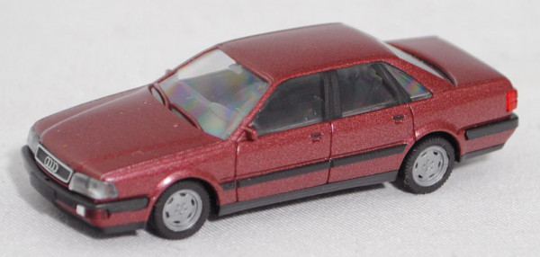 Audi V8 (D11, Typ 4C, Modell 1988-1994), oxidrotmetallic (vgl. zyclam perleffekt), Herpa, 1:87, mb