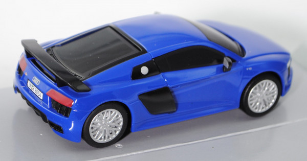 Audi R8 V10 plus (Typ 4S, 2. Generation, Modell 2015-), ultramarinblau, Pull Back Action (Rückziehmo
