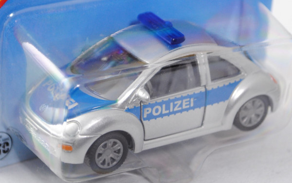 00003 VW New Beetle 2.0 (Typ 9C, Modell 1998-2001) Polizei, weißaluminiummetallic/hell-verkehrsblau,