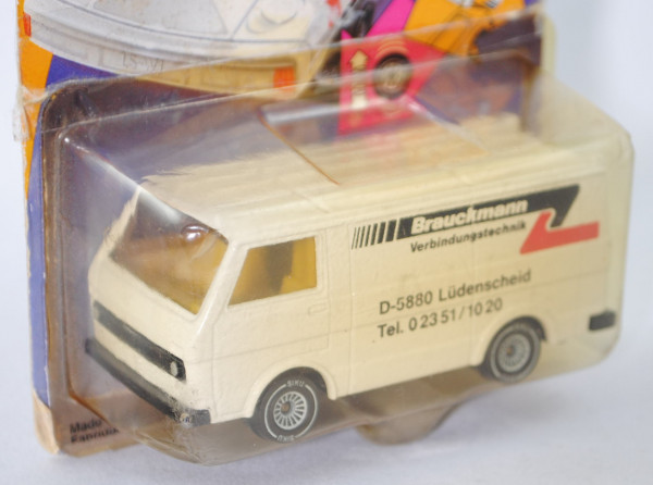 VW LT 28 Kastenwagen (Mod. 1975-1986), cremeweiß, Brauckmann / Verbindungstechnik, links D-5880 Lüde