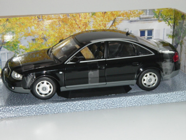 Audi A6, Mj. 1997, schwarz, Checkmate Models, 1:18, Werbeschachtel