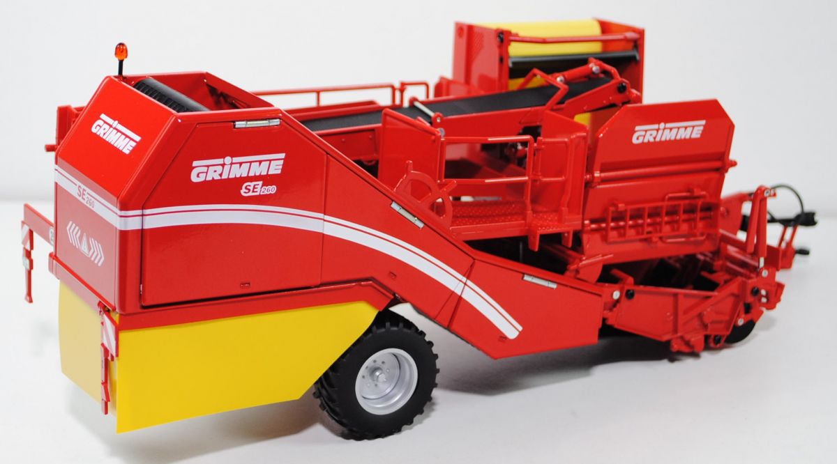 Grimme Bunkerroder SE 260, Verkehrsrot/schwefelgelb, 1:32, Wiking, Mb ...