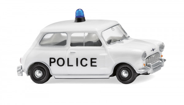 Polizei - Morris Mini-Minor (Typ MK I, Rechtslenker, Mod. 1959-1967), weiß, POLICE, Wiking, 1:87, mb