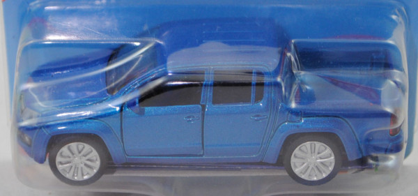 00001 VW Amarok 2.0 TDI DoubleCab (2H, Typ VN817, Mod. 10-12), blaumet., B46 silber, SIKU, P29e